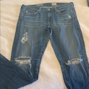 AG skinny distressed jeans